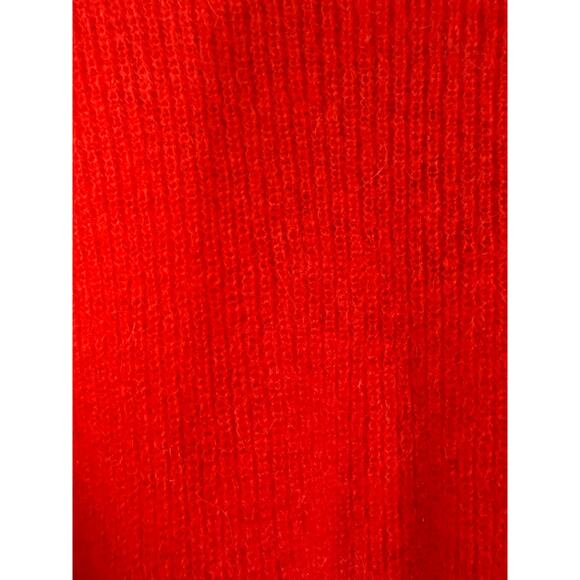 Sezane Barry Cardigan Red Super Kid Mohair Small Quiet Luxury Alpaca Sweater - Picture 10 of 11